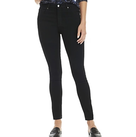 Ellen Tracy Fluid Denim Classic Mid Rise Skinny Jeans in Midnight - Picture 1 of 13